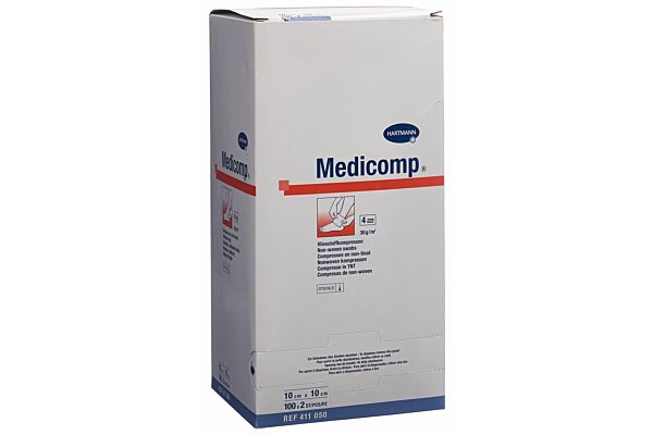 Medicomp Bl 4 fach S30 10x10 steril 100 x 2 Stk