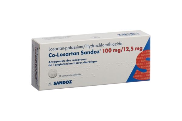 Co-Losartan Sandoz cpr pell 100/12.5mg 28 pce