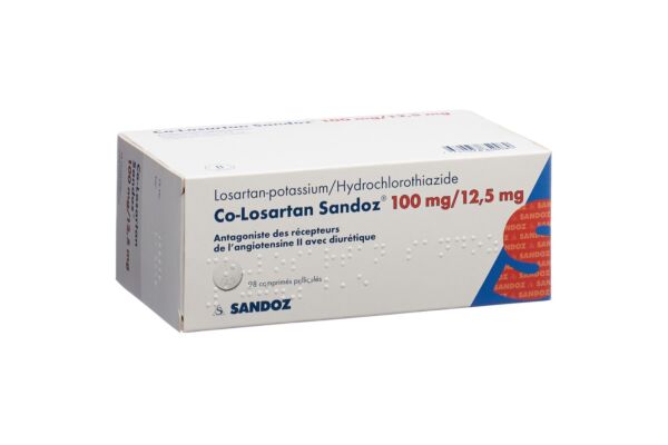 Co-Losartan Sandoz cpr pell 100/12.5mg 98 pce