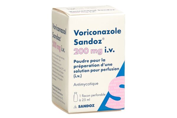 Voriconazole Sandoz subst sèche 200 mg flac