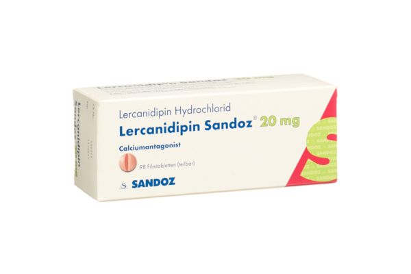 Lercanidipin Sandoz Filmtabl 20 mg 98 Stk
