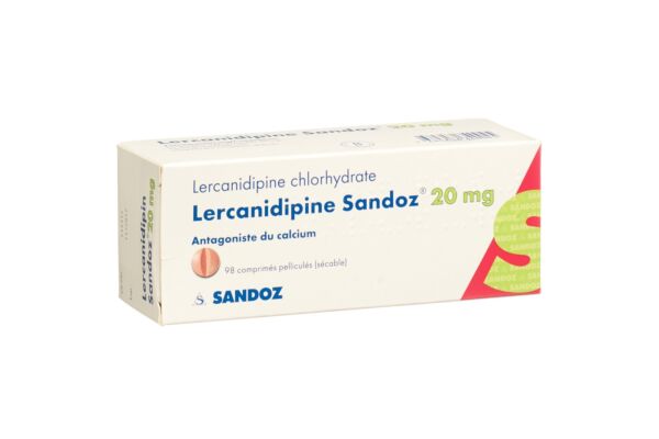 Lércanidipine Sandoz cpr pell 20 mg 98 pce