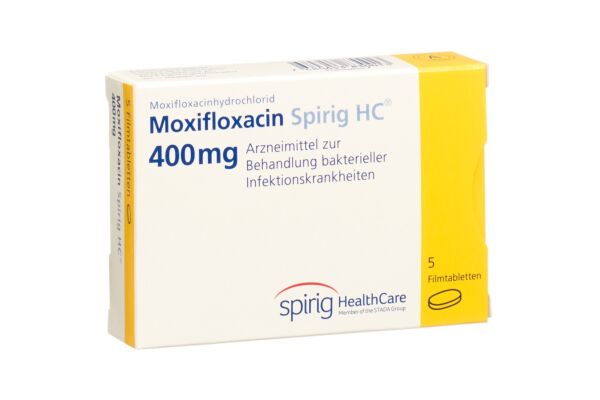 Moxifloxacine Spirig HC cpr pell 400 mg 5 pce