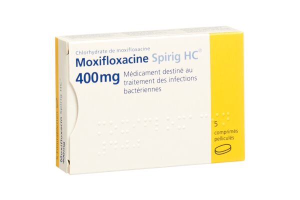 Moxifloxacine Spirig HC cpr pell 400 mg 5 pce