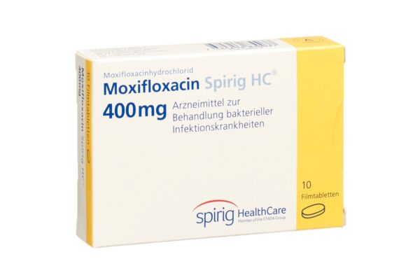 Moxifloxacine Spirig HC cpr pell 400 mg 10 pce