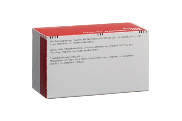 Atorvastatin Zentiva Filmtabl 20 mg 100 Stk
