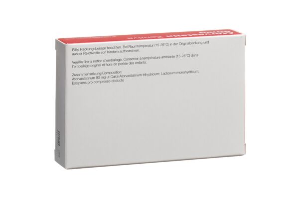 Atorvastatin Zentiva Filmtabl 80 mg 30 Stk