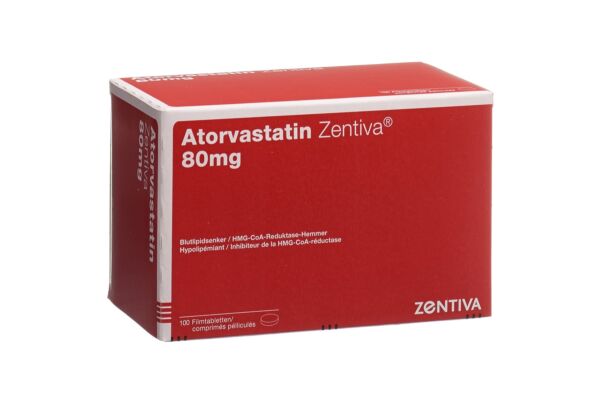 Atorvastatin Zentiva Filmtabl 80 mg 100 Stk