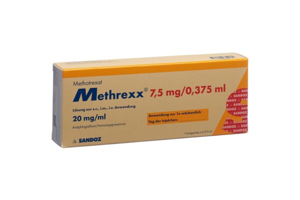 Methrexx Inj Lös 7.5 mg/0.375ml Fertspr 0.375 ml