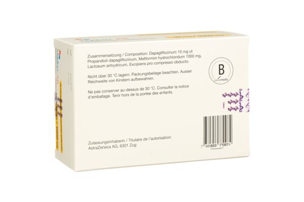 Xigduo XR cpr pell 10 mg/1000 mg 28 pce