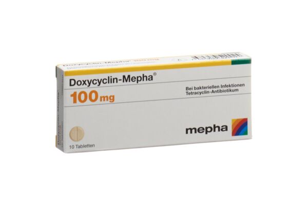 Doxycyclin-Mepha Tabl 100 mg 10 Stk