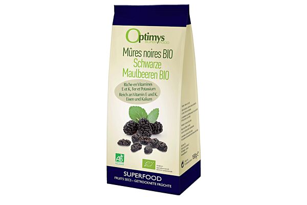 Optimys schwarze Maulbeeren Bio 180 g