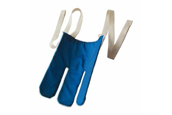 Sundo aide à l'enfilage des chaussettes bleu / blanc matière éponge boucles nylon coulissantes