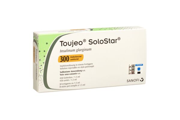 Toujeo SoloStar sol inj 300 U/ml Pen 3 x 1.5 ml