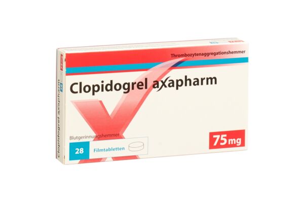 Clopidogrel axapharm Filmtabl 75 mg 28 Stk