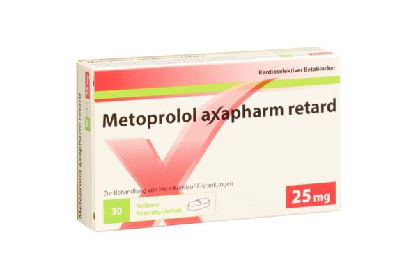 Métoprolol Axapharm cpr ret 25 mg 30 pce