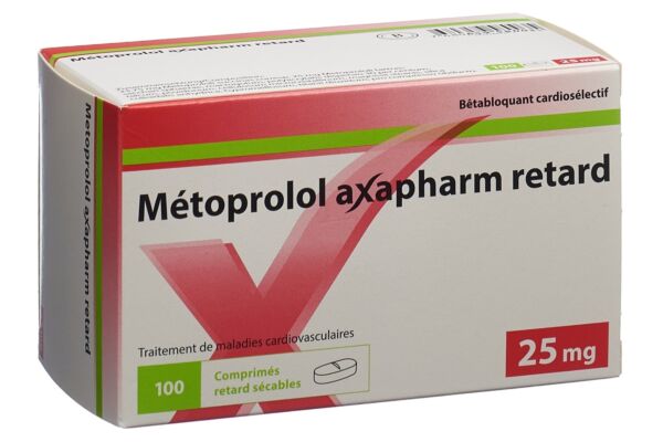 Métoprolol Axapharm cpr ret 25 mg 100 pce