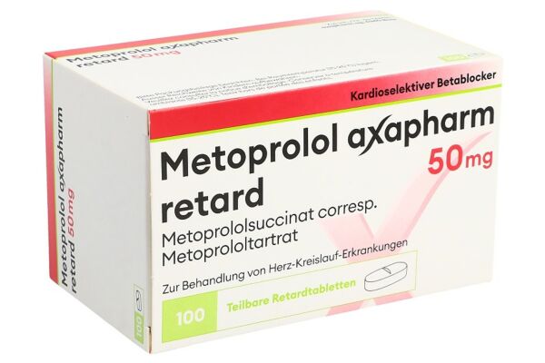 Métoprolol Axapharm cpr ret 50 mg 100 pce