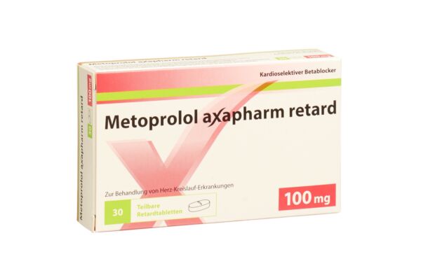 Metoprolol Axapharm Ret Tabl 100 mg 30 Stk