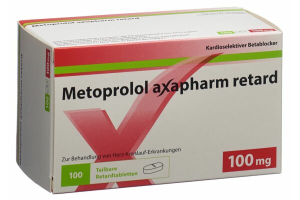 Métoprolol Axapharm cpr ret 100 mg 100 pce