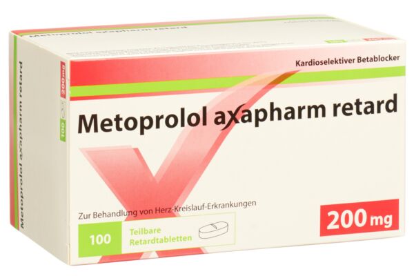 Métoprolol Axapharm cpr ret 200 mg 30 pce