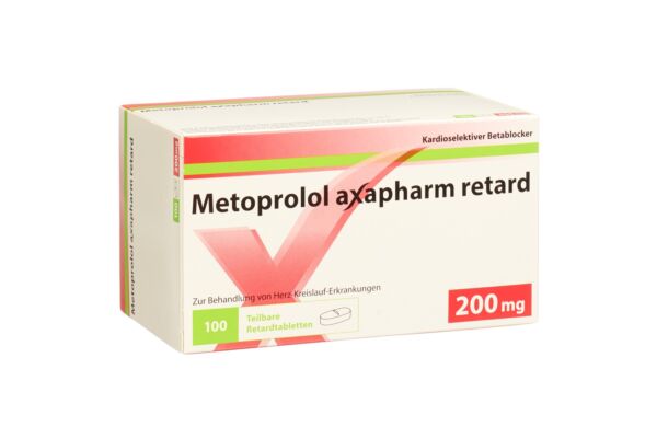 Metoprolol Axapharm Ret Tabl 200 mg 100 Stk