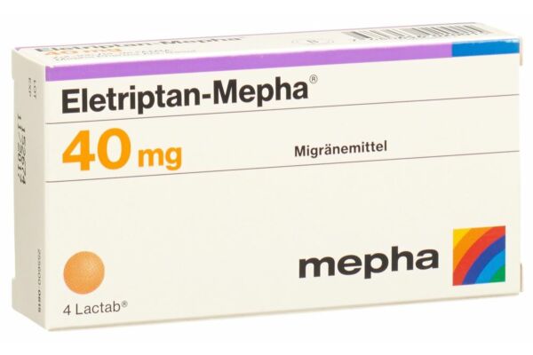 Eletriptan-Mepha cpr pell 40 mg 4 pce