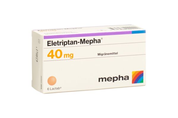 Eletriptan-Mepha cpr pell 40 mg 6 pce
