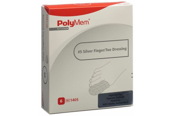 PolyMem Finger/Toe Dressing Silver XXL 6 Stk