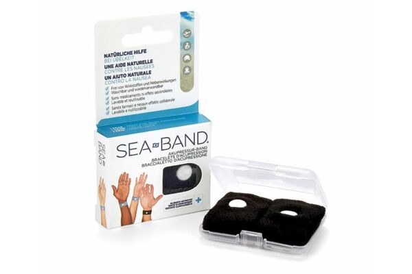 Sea-Band bracelet d'acupression adulte noir 1 paire