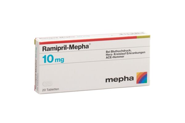 Ramipril-Mepha Tabl 10 mg 20 Stk