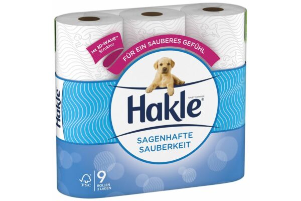 Hakle Toilettenpapier Sagenhafte Sauberkeit weiss FSC 9 Stk