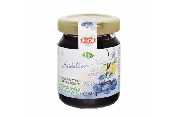Morga Fruchtaufstrich Heidelbeere-Vanille Agave Bio Glas 60 g
