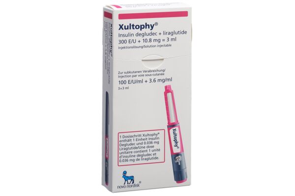 Xultophy sol inj 100E/ml 3.6 mg/ml 3 stylo pré 3 ml