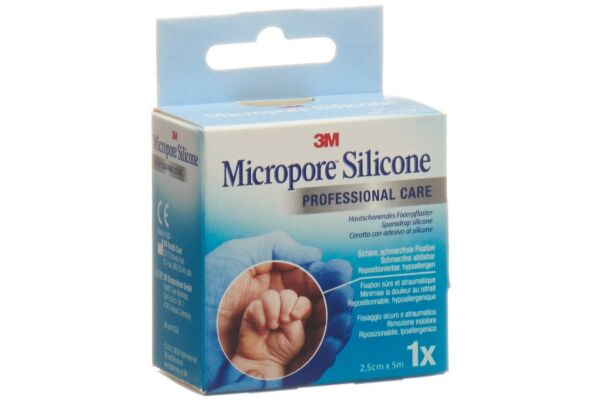3M Micropore Silicone sparadrap 2.5cmx5m