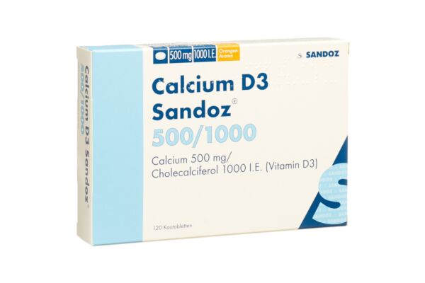 Calcium D3 Sandoz Kautabl 500/1000 Ds 120 Stk