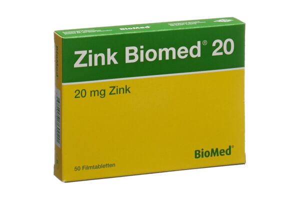 Zink Biomed 20 Filmtabl 50 Stk