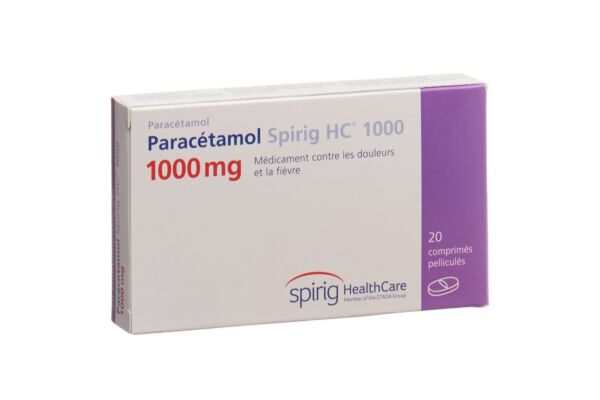 Paracétamol Spirig HC cpr pell 1000 mg 20 pce