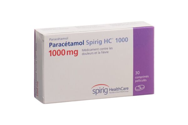 Paracétamol Spirig HC cpr pell 1000 mg 30 pce