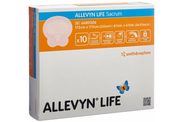 Allevyn Life Sacrum Silikon-Schaumverband 17.2x17.5cm 10 Stk