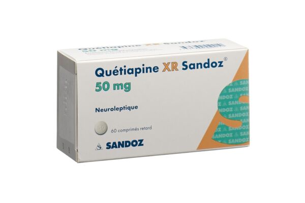 Quétiapine XR Sandoz cpr ret 50 mg 60 pce