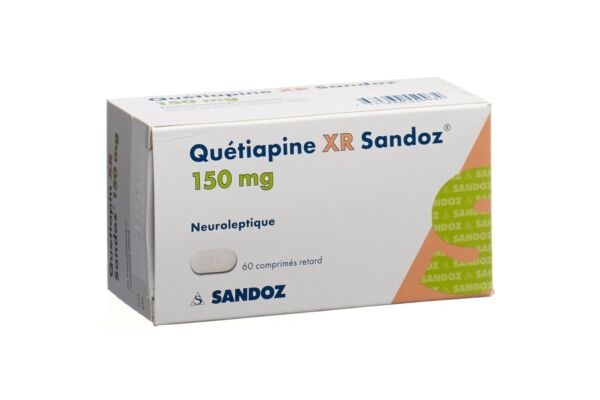 Quétiapine XR Sandoz cpr ret 150 mg 60 pce