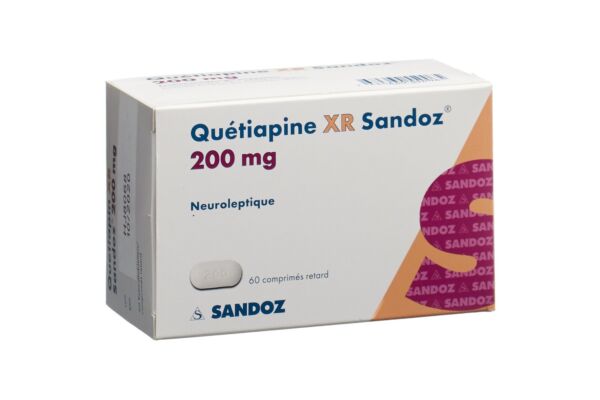 Quétiapine XR Sandoz cpr ret 200 mg 60 pce