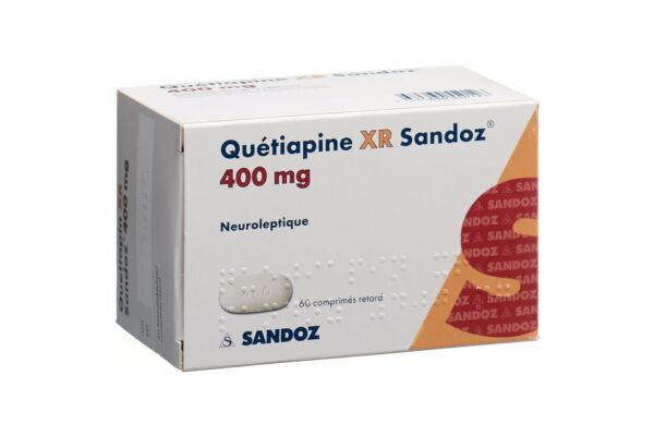 Quétiapine XR Sandoz cpr ret 400 mg 60 pce