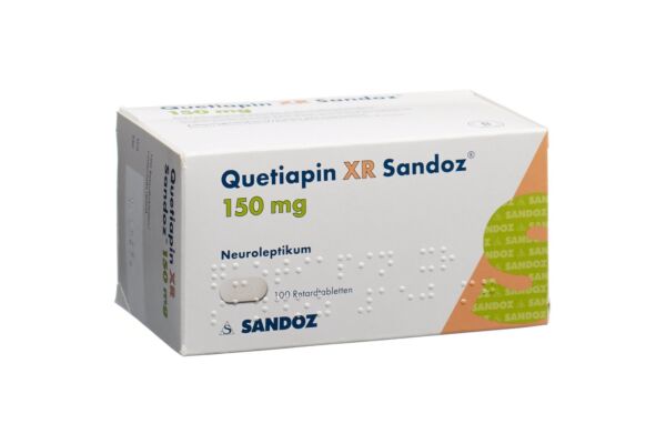 Quétiapine XR Sandoz cpr ret 150 mg 100 pce
