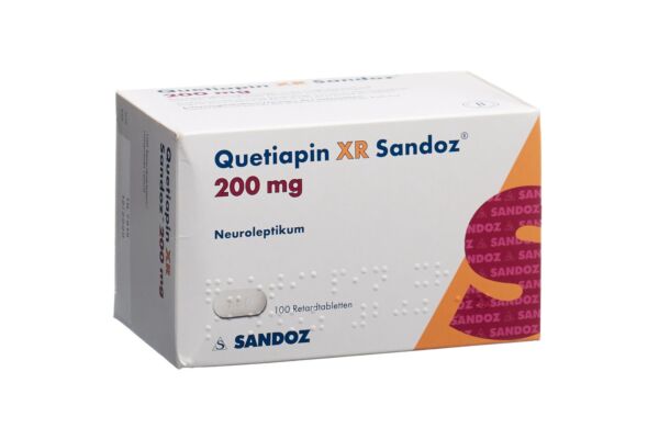 Quétiapine XR Sandoz cpr ret 200 mg 100 pce