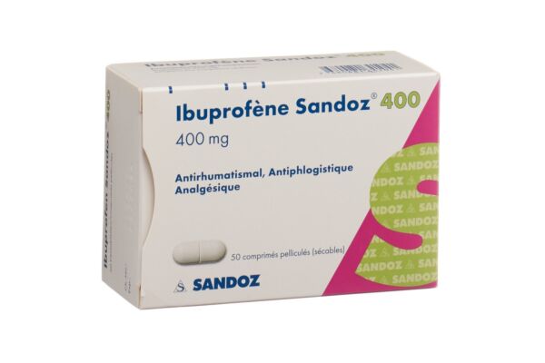Ibuprofène Sandoz cpr pell 400 mg 50 pce