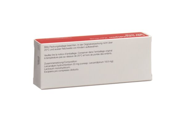 Lercanidipin Zentiva Filmtabl 20 mg 30 Stk