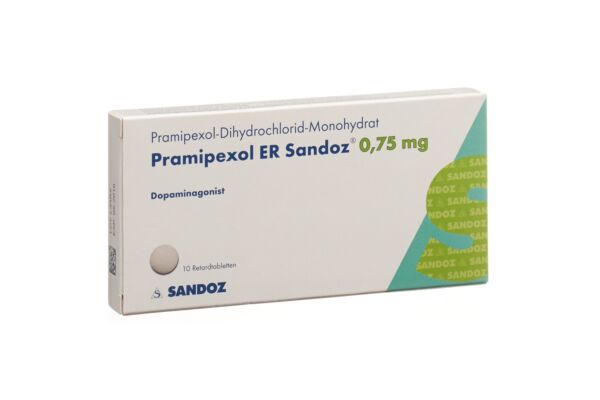Pramipexole ER Sandoz cpr ret 0.75 mg 10 pce