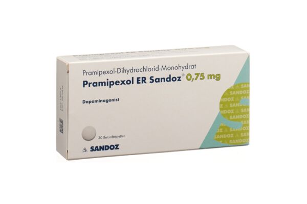 Pramipexole ER Sandoz cpr ret 0.75 mg 30 pce